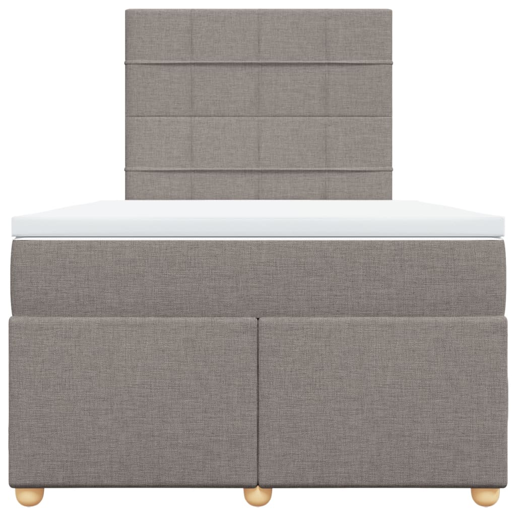 Sommier à lattes de lit avec matelas Taupe 120x200 cm Tissu - XIOS