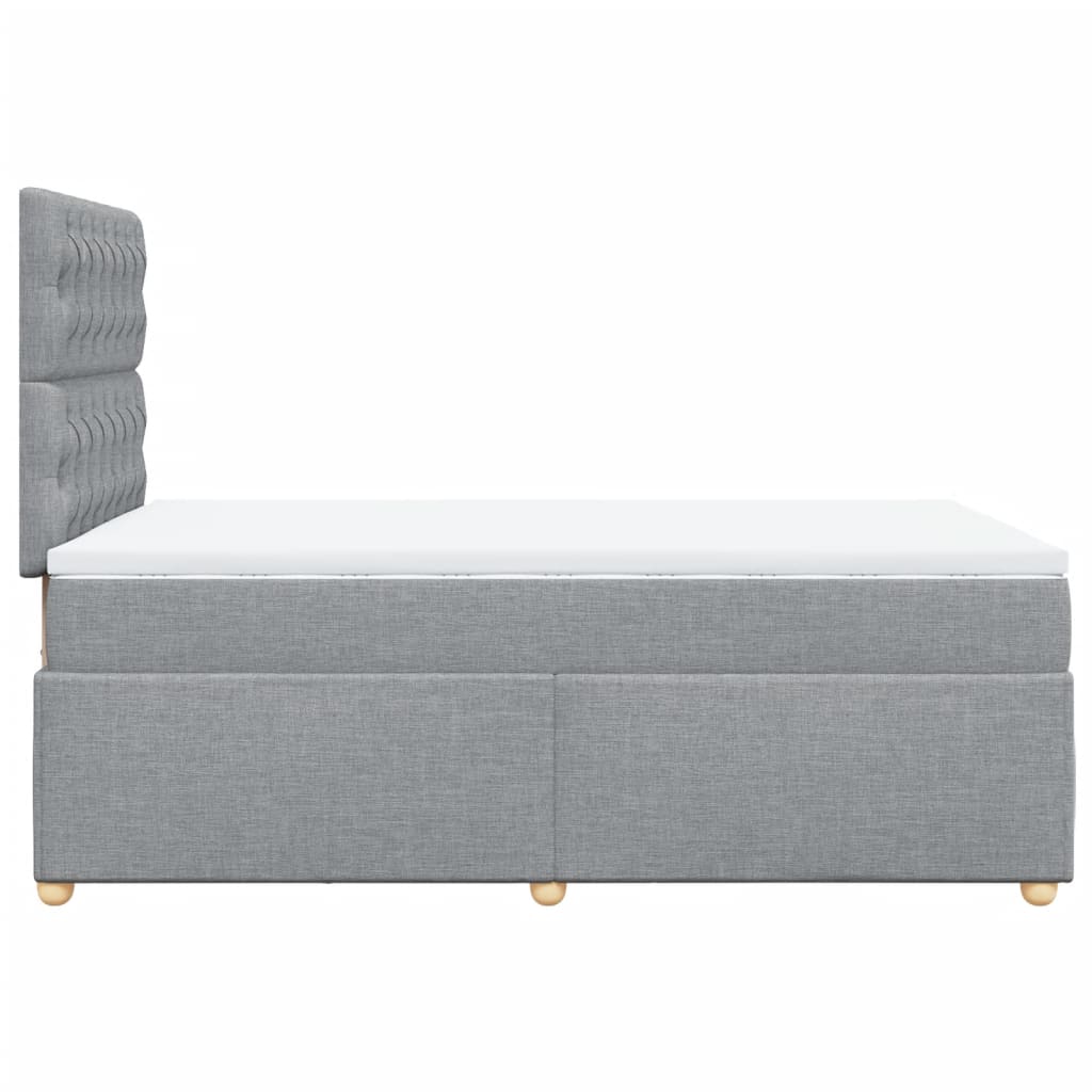 Sommier à lattes de lit avec matelas Gris clair 120x200cm Tissu - XIOS