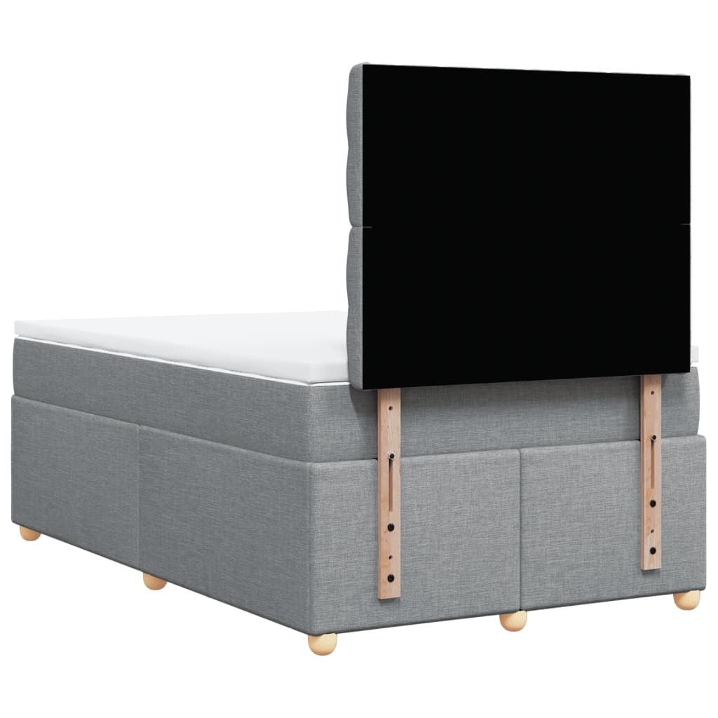 Sommier à lattes de lit avec matelas Gris clair 120x200cm Tissu - XIOS