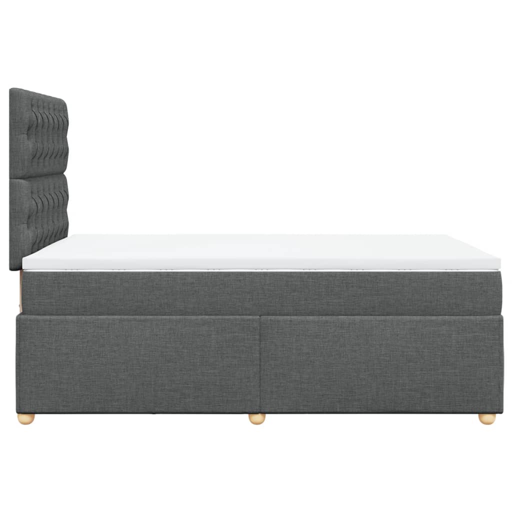 Sommier à lattes de lit avec matelas Gris foncé 120x200cm Tissu - XIOS