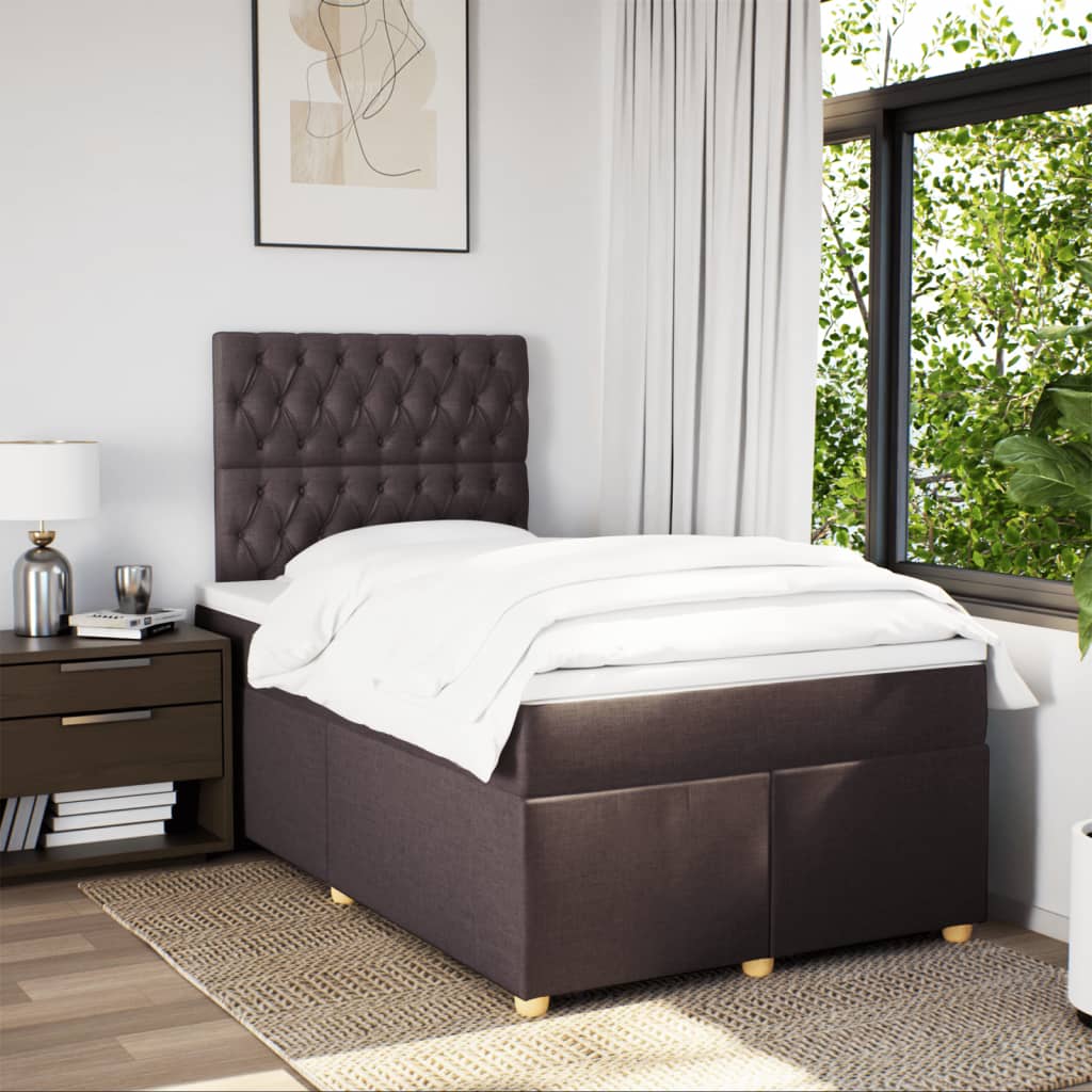 Sommier à lattes de lit avec matelas Marron foncé 120x200 cm - XIOS