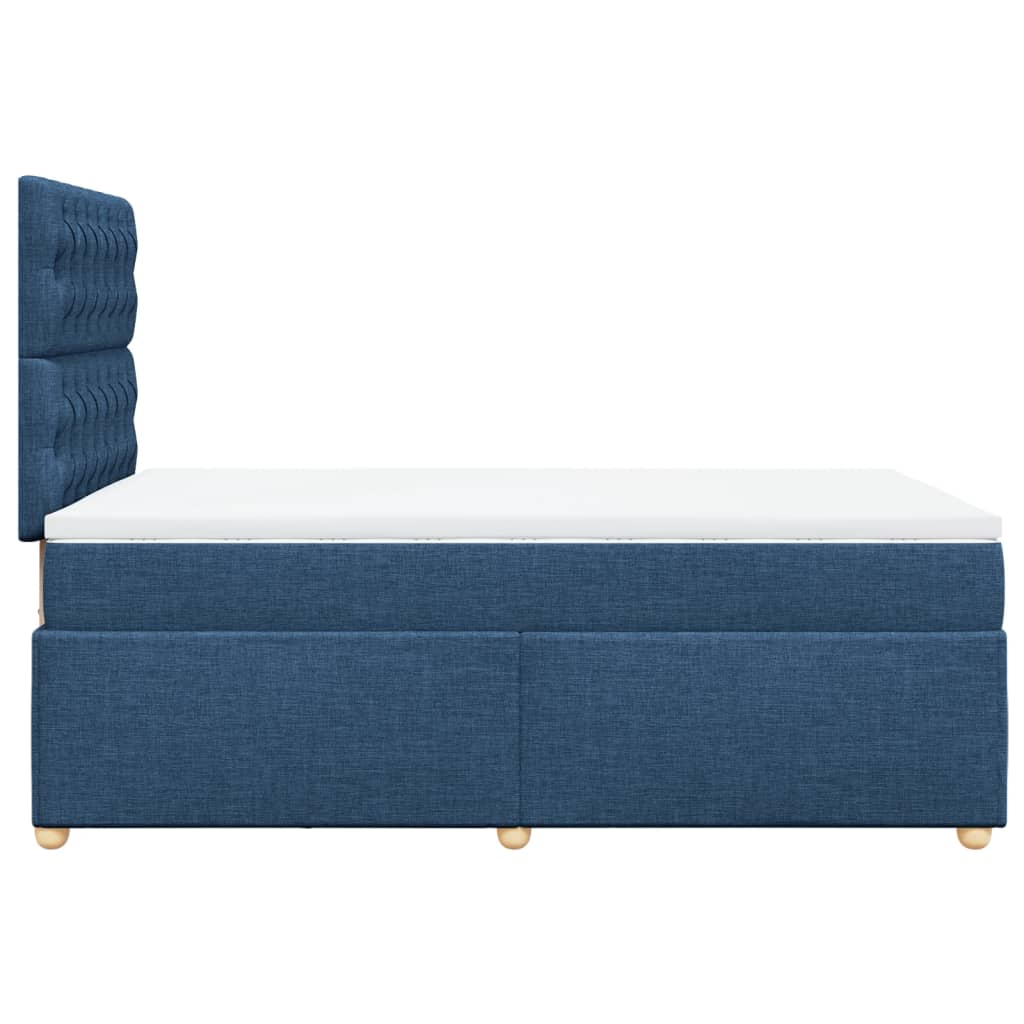 Sommier à lattes de lit avec matelas Bleu 120x200 cm Tissu - XIOS