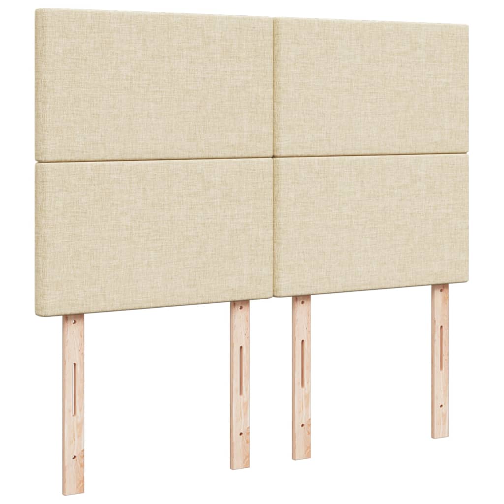 Sommier à lattes de lit avec matelas Crème 140x190 cm Tissu - XIOS