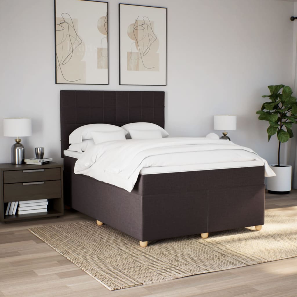 Sommier à lattes de lit avec matelas Marron foncé 140x190 cm - XIOS