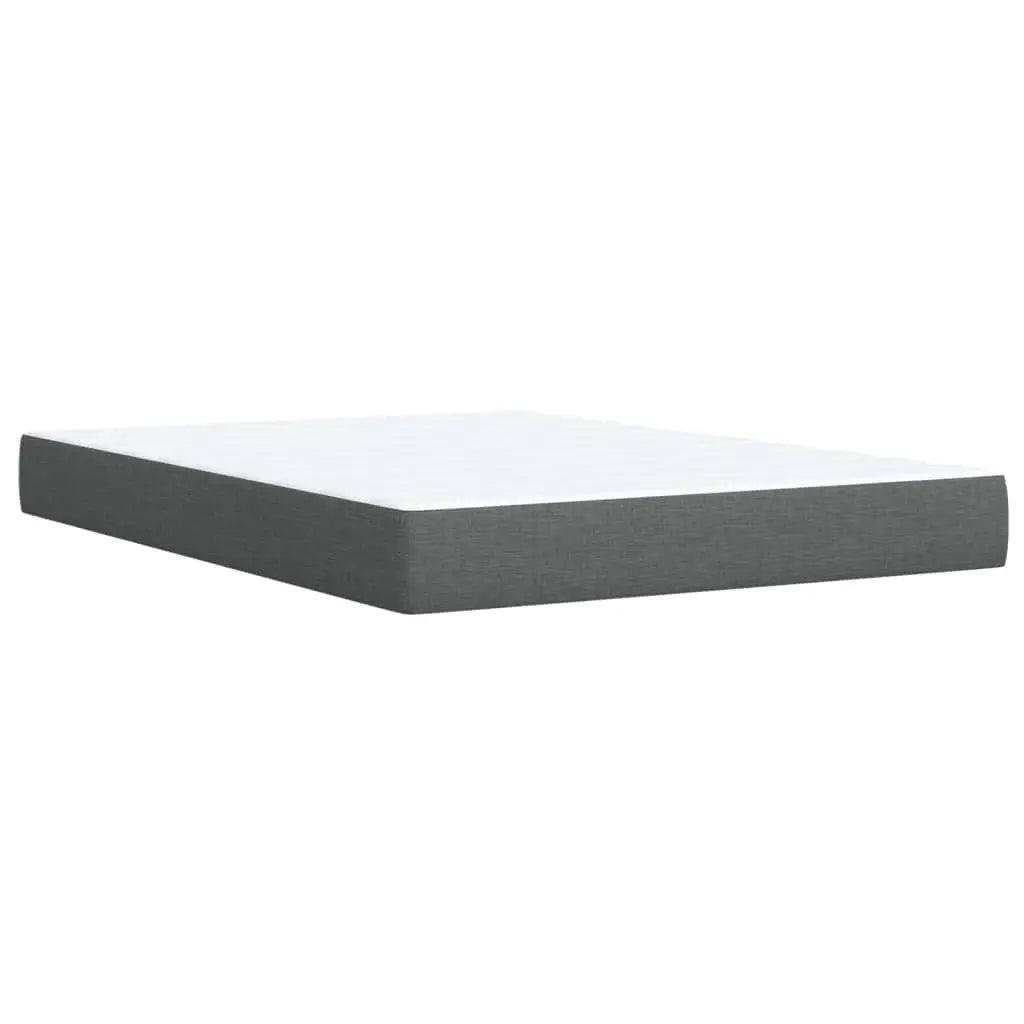 Sommier à lattes de lit avec matelas Gris foncé 140x190cm Tissu - XIOS