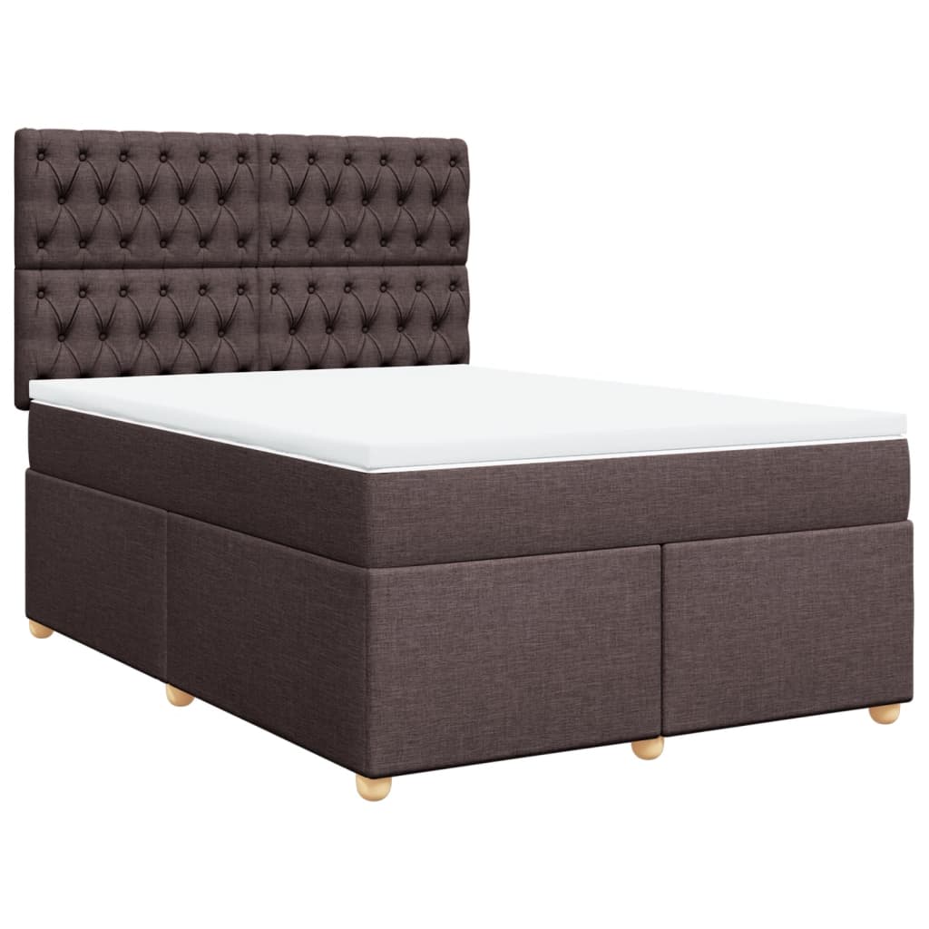 Sommier à lattes de lit avec matelas Marron foncé 140x190 cm - XIOS