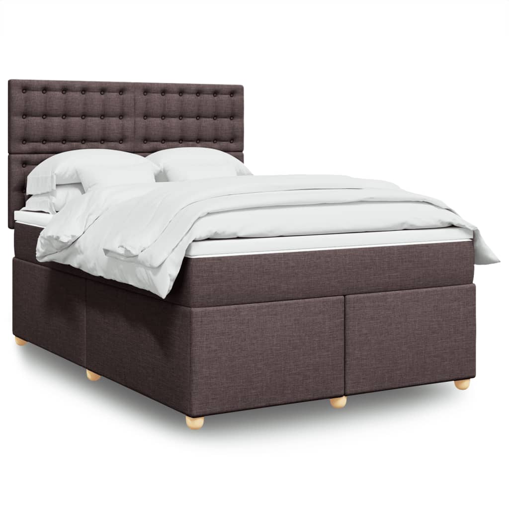 Sommier à lattes de lit avec matelas Marron foncé 140x190 cm - XIOS