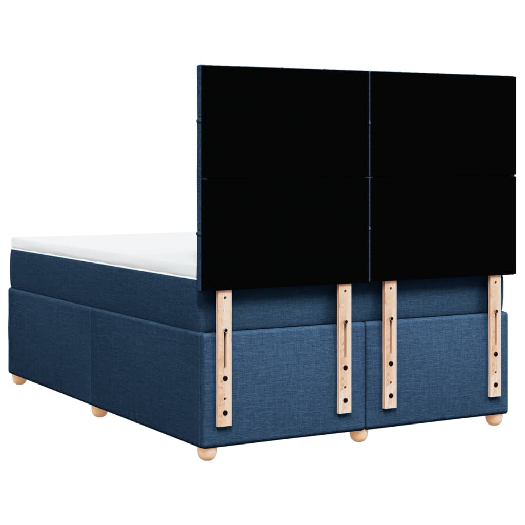 Sommier à lattes de lit avec matelas Bleu 140x200 cm Tissu - XIOS