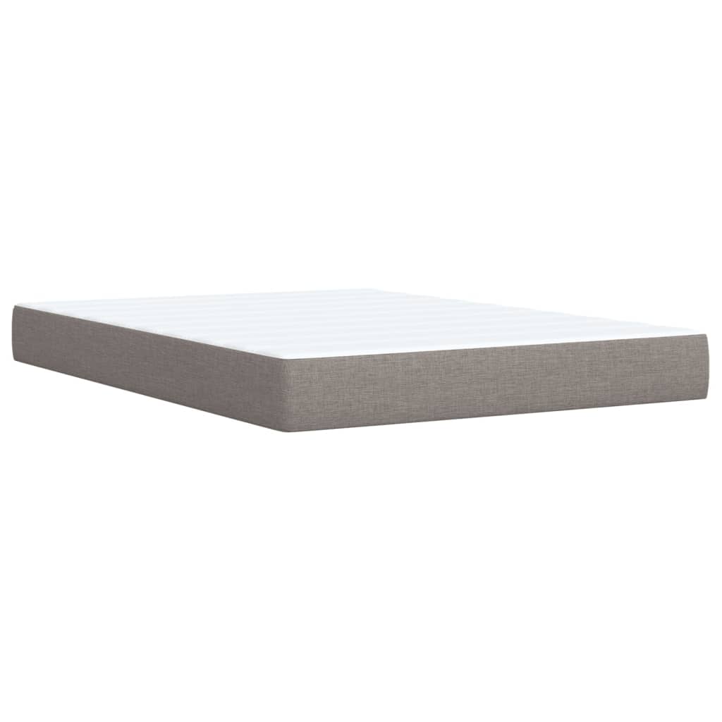 Sommier à lattes de lit avec matelas Taupe 140x200 cm Tissu - XIOS