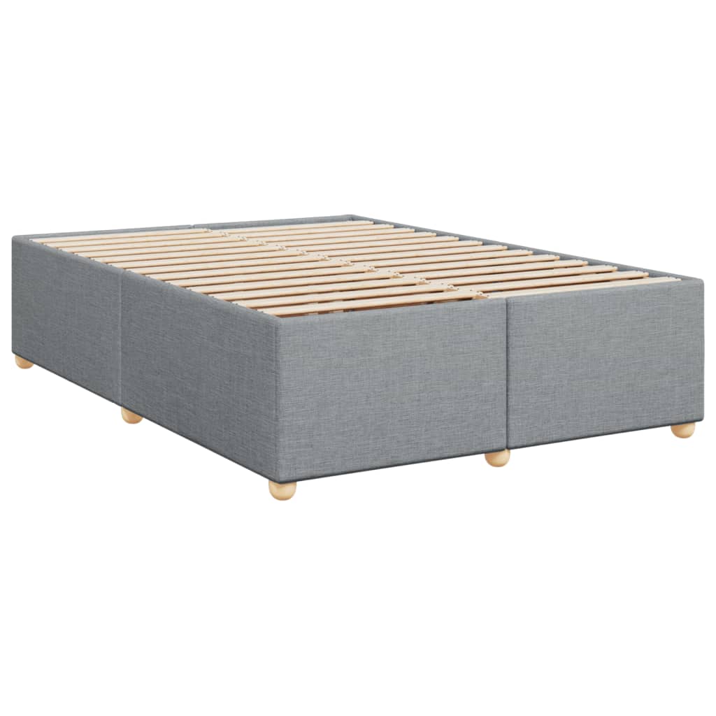 Sommier à lattes de lit avec matelas Gris clair 140x200cm Tissu - XIOS