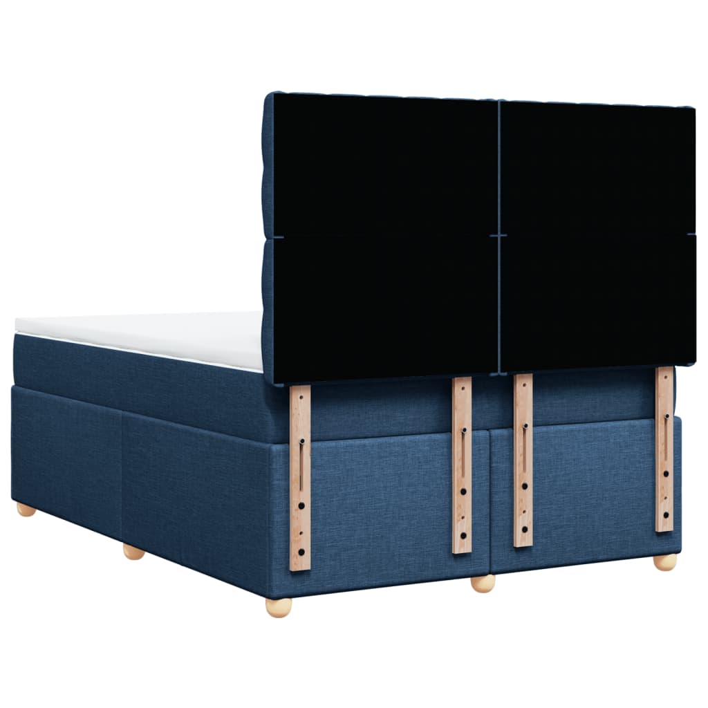 Sommier à lattes de lit avec matelas Bleu 160x200 cm Tissu - XIOS