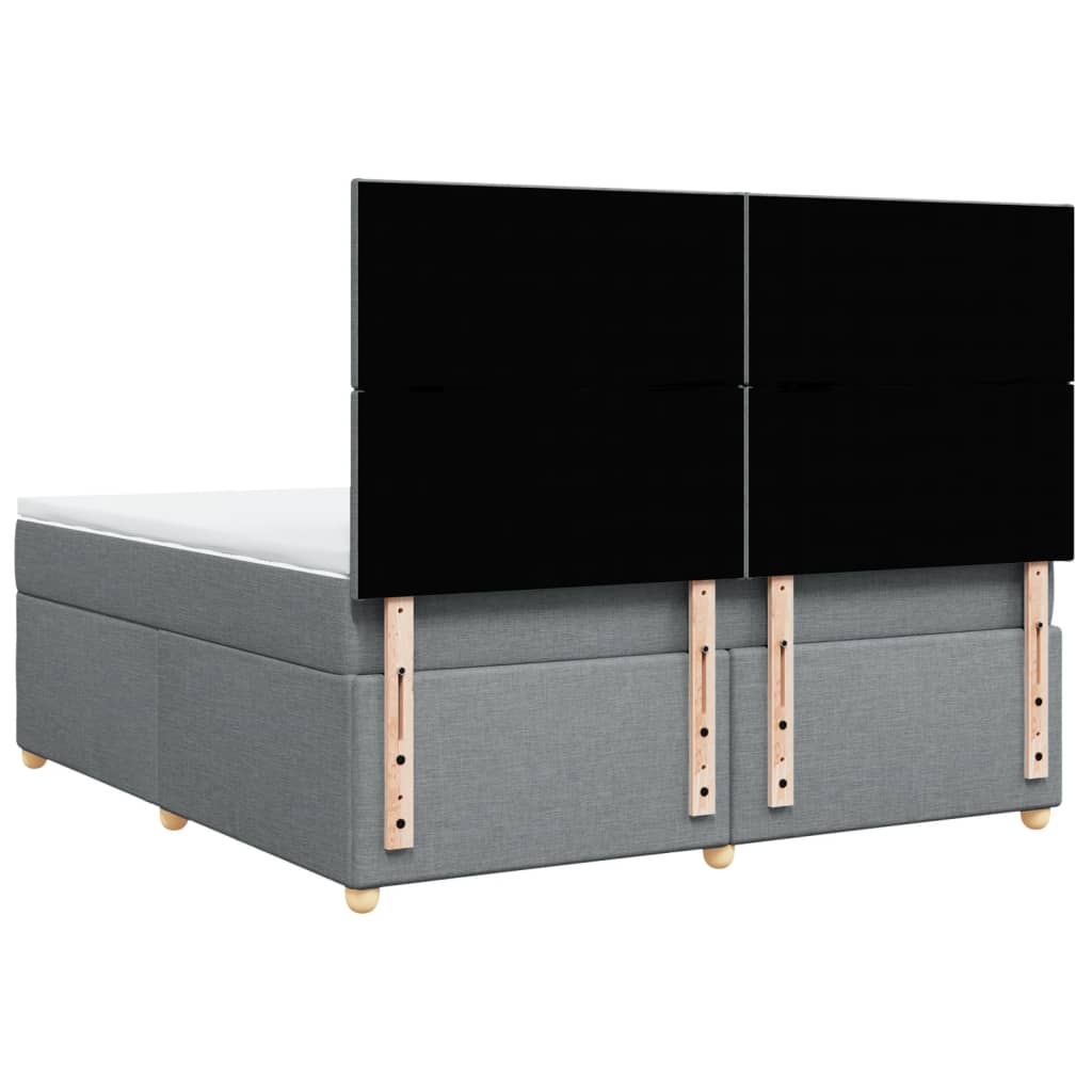 Sommier à lattes de lit avec matelas Gris clair 180x200cm Tissu - XIOS