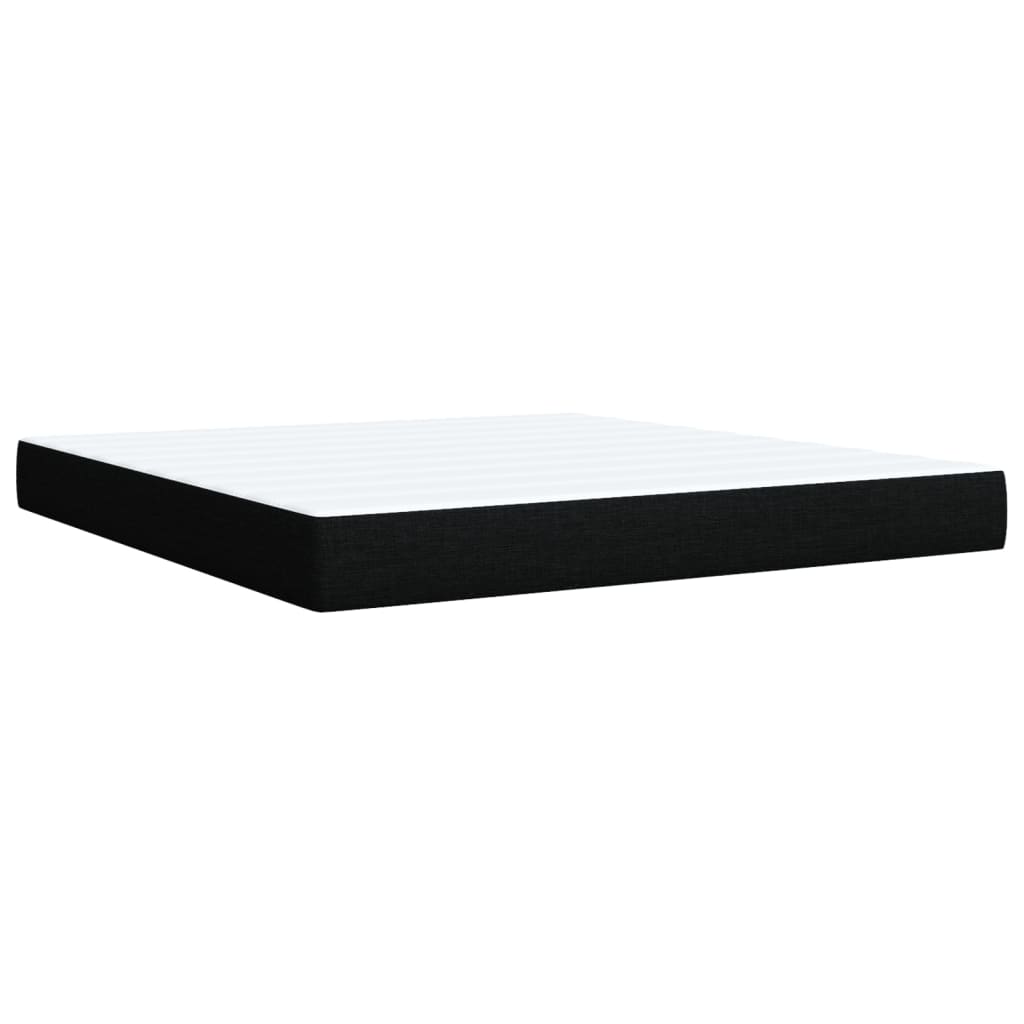 Sommier à lattes de lit avec matelas Noir 180x200 cm Tissu - XIOS