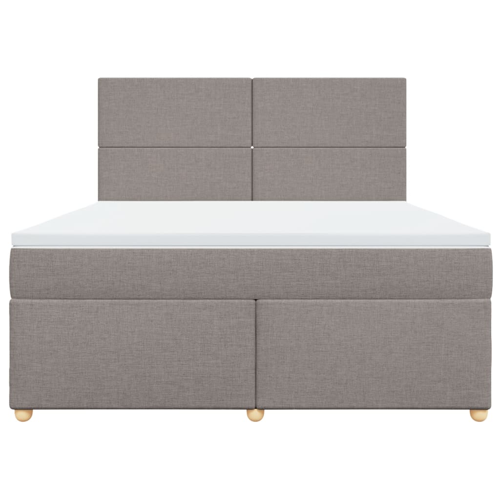 Sommier à lattes de lit avec matelas Taupe 180x200 cm Tissu - XIOS