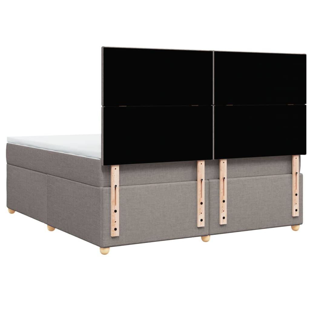 Sommier à lattes de lit avec matelas Taupe 180x200 cm Tissu - XIOS