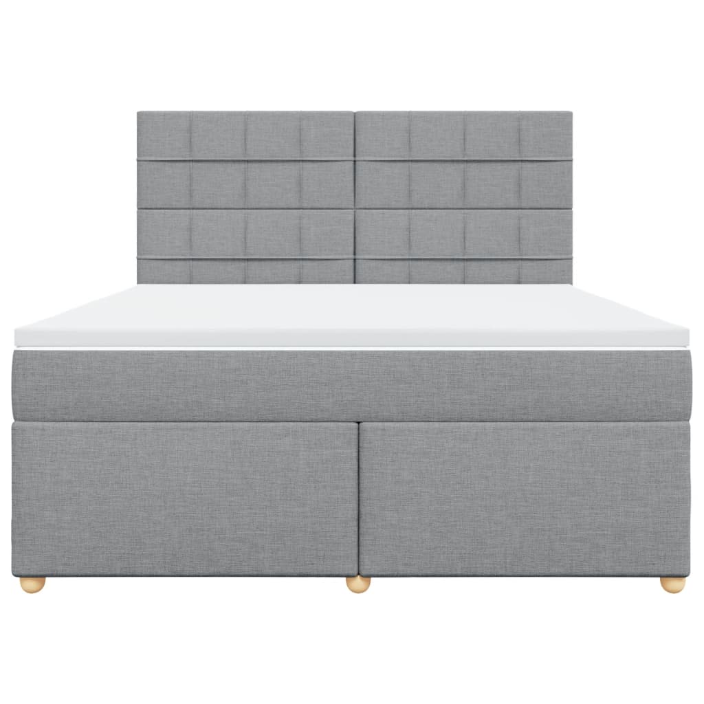 Sommier à lattes de lit avec matelas Gris clair 180x200cm Tissu - XIOS