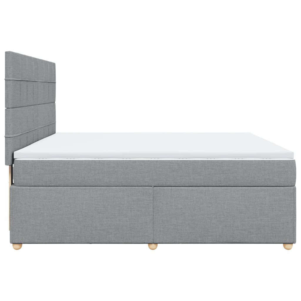Sommier à lattes de lit avec matelas Gris clair 180x200cm Tissu - XIOS