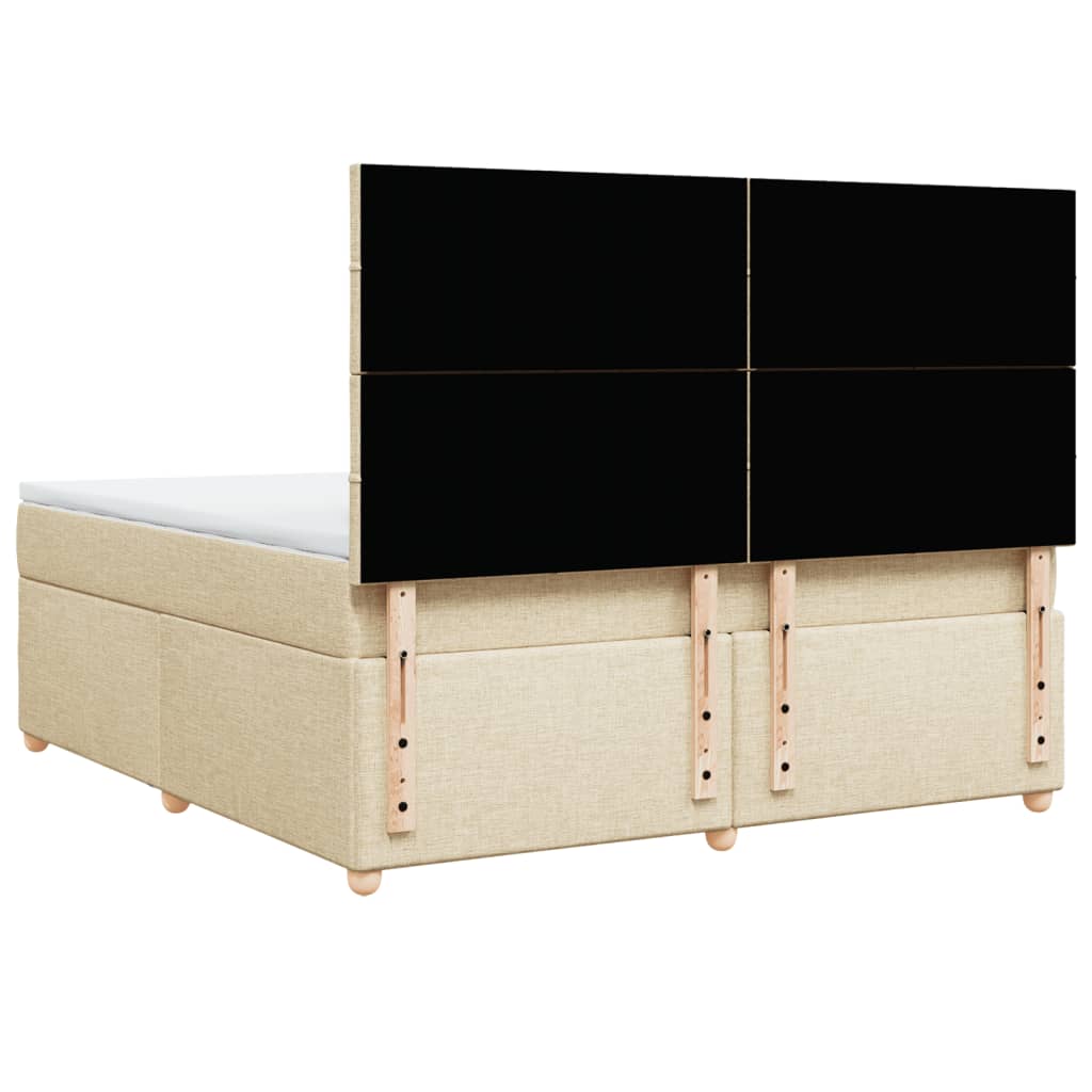 Sommier à lattes de lit avec matelas Crème 180x200 cm Tissu - XIOS