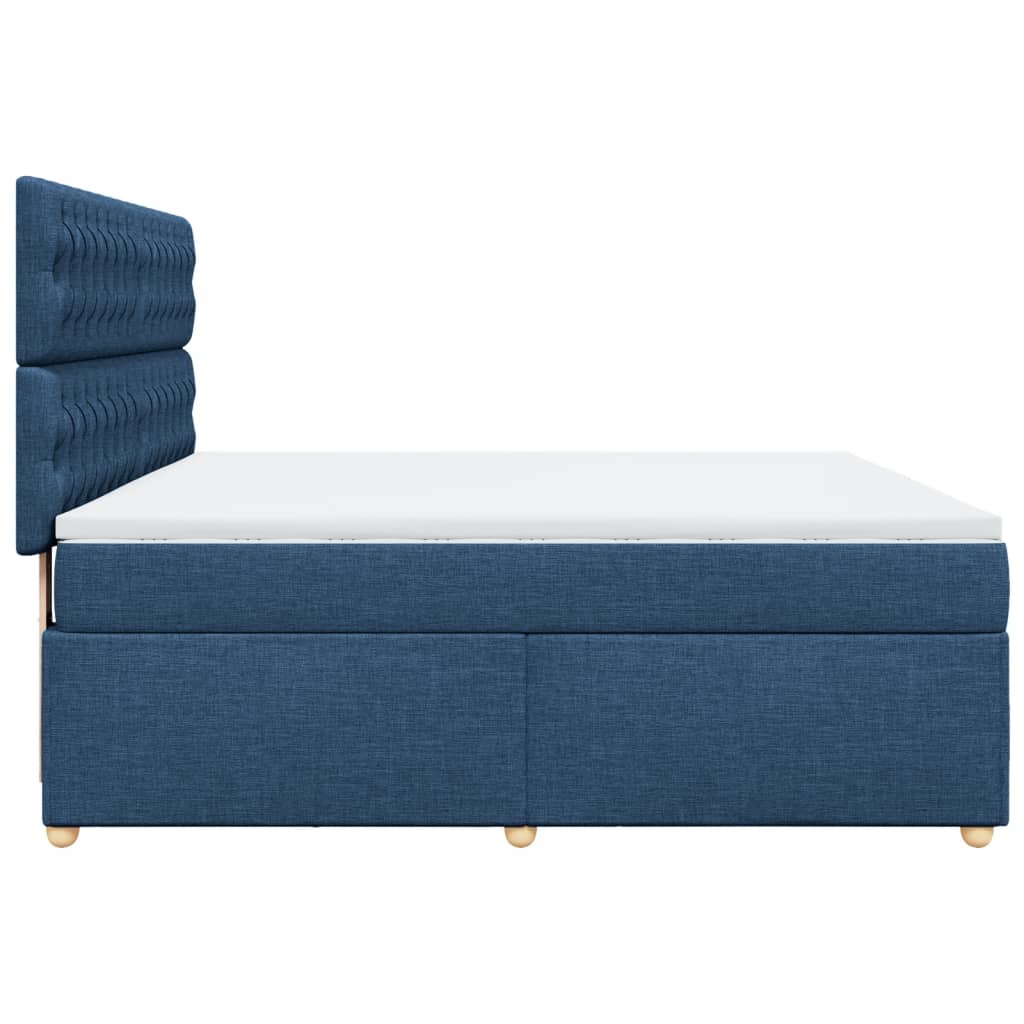 Sommier à lattes de lit avec matelas Bleu 180x200 cm Tissu - XIOS