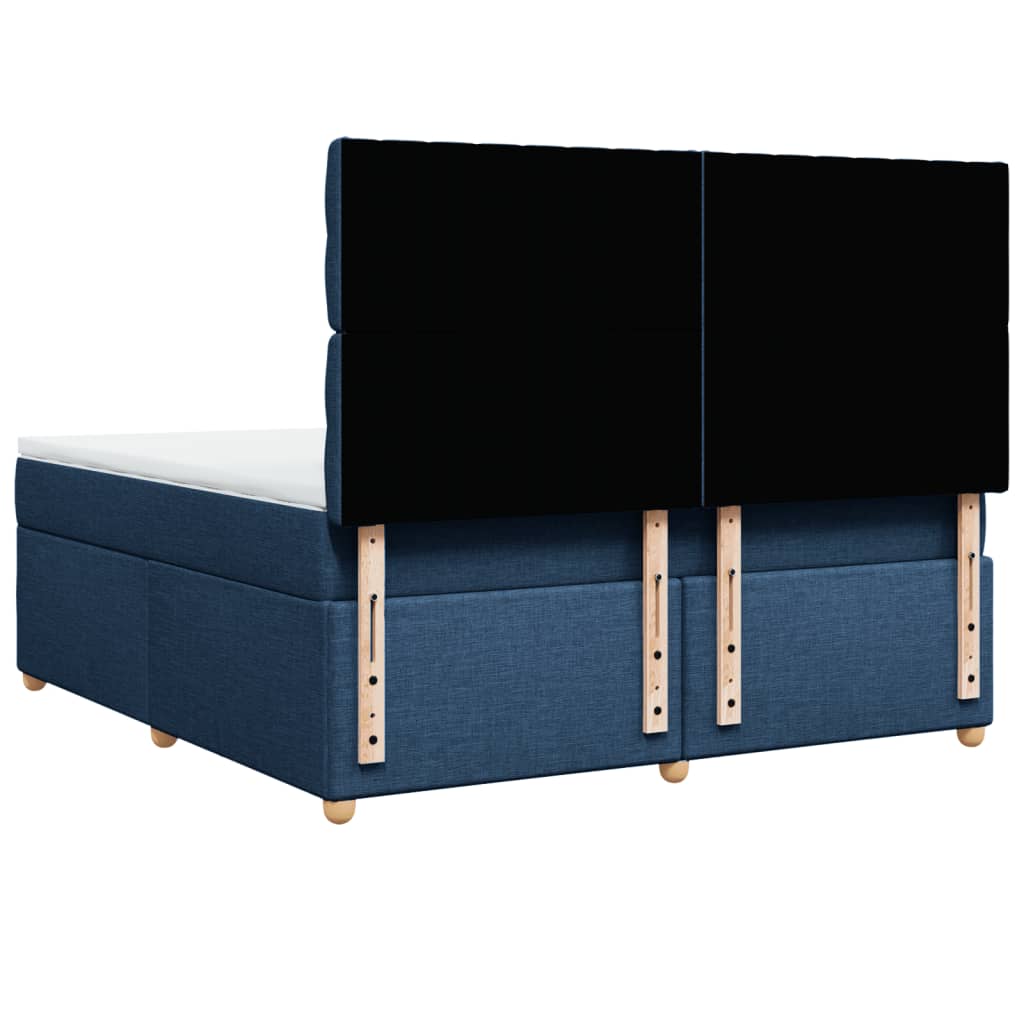 Sommier à lattes de lit avec matelas Bleu 180x200 cm Tissu - XIOS