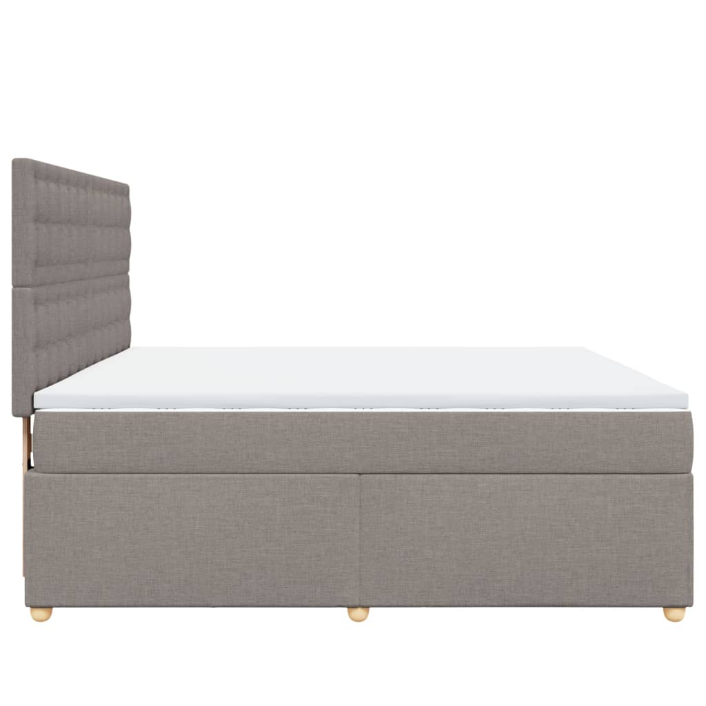 Sommier à lattes de lit avec matelas Taupe 180x200 cm Tissu - XIOS