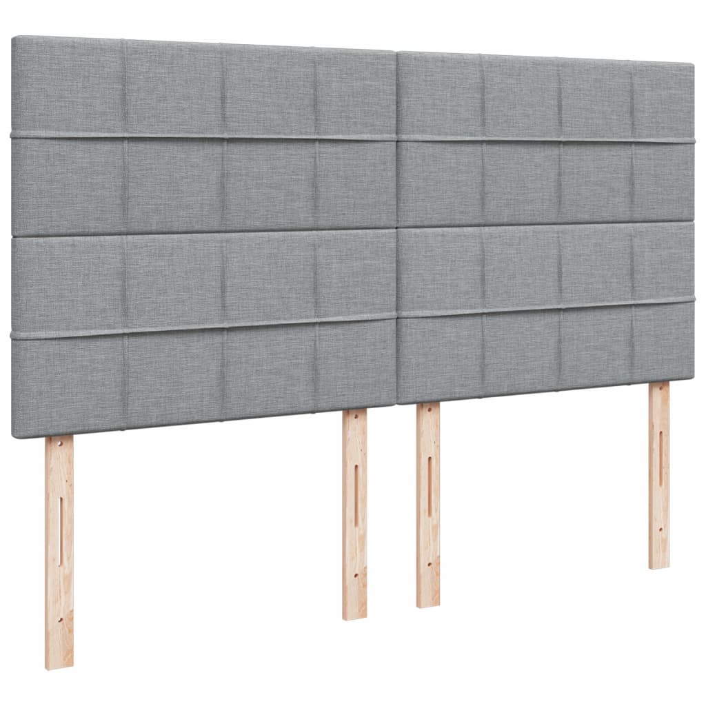 Sommier à lattes de lit avec matelas Gris clair 200x200cm Tissu - XIOS