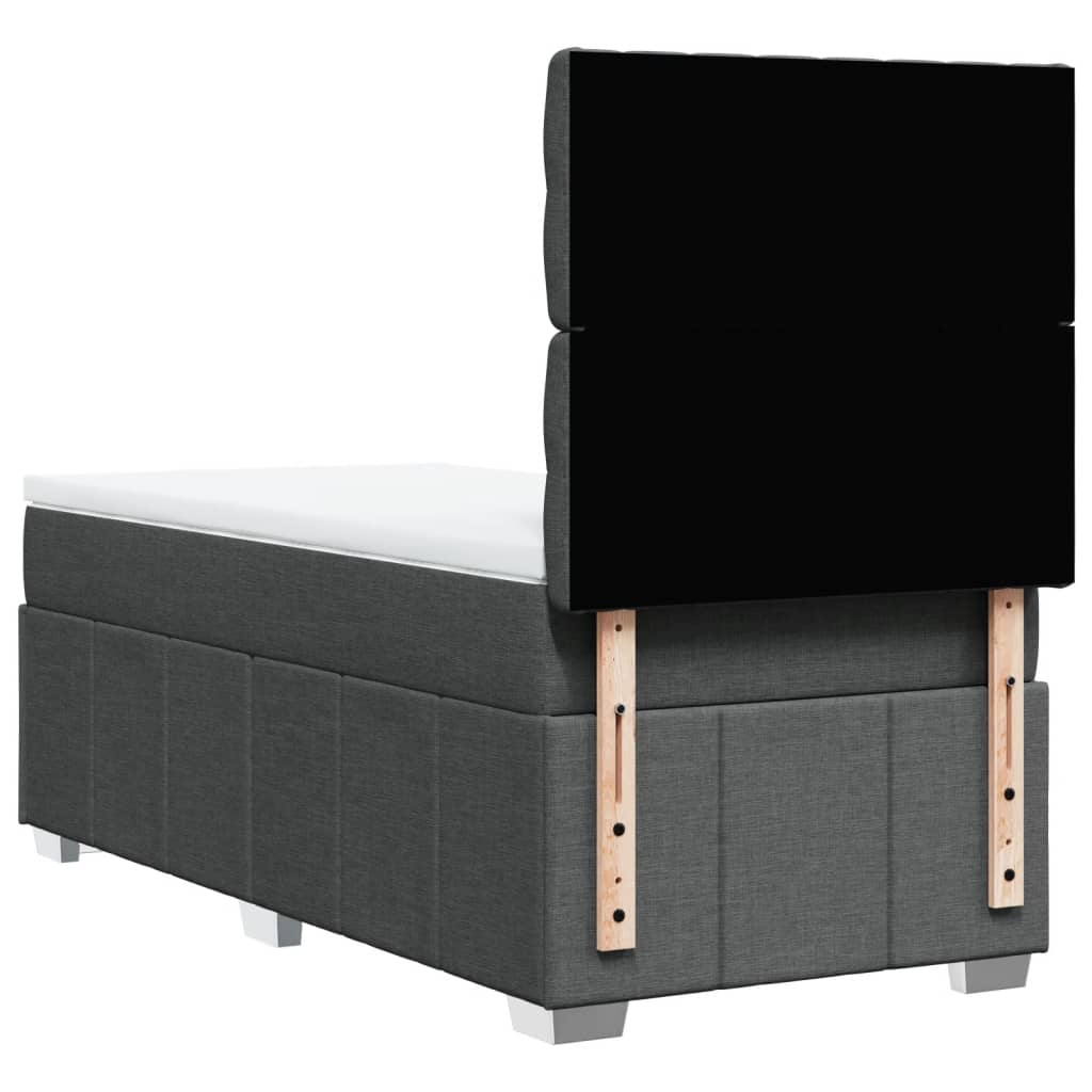 Sommier à lattes de lit avec matelas Gris foncé 80x200 cm Tissu - XIOS