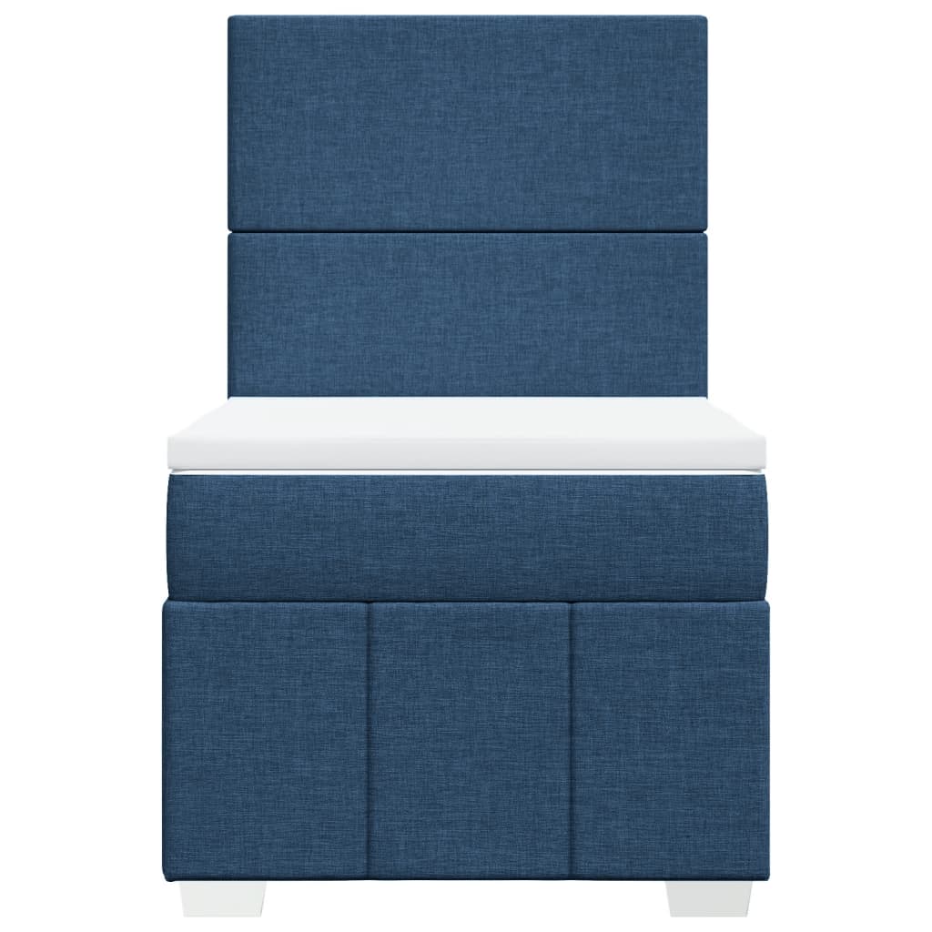Sommier à lattes de lit avec matelas Bleu 90x190 cm Tissu - XIOS