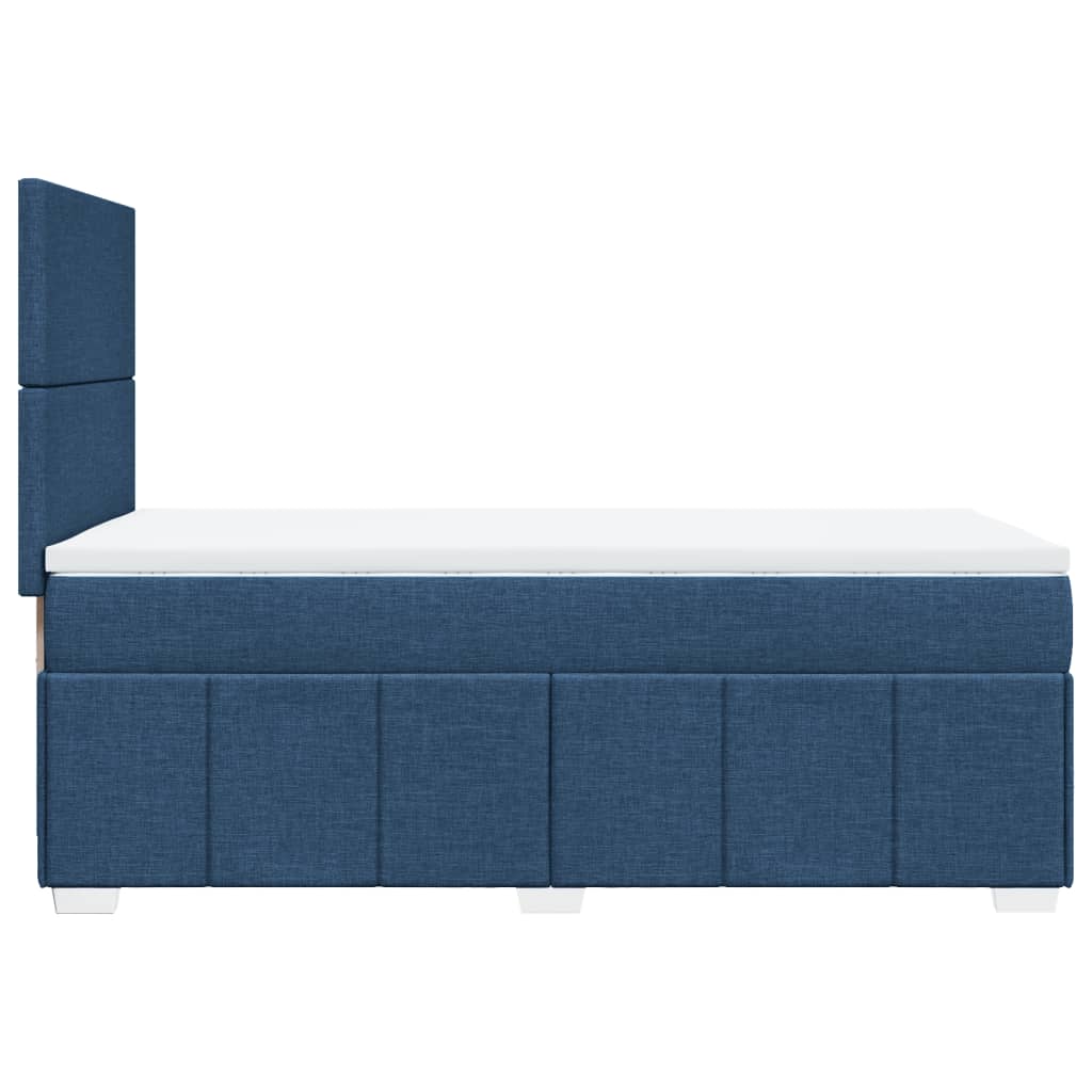 Sommier à lattes de lit avec matelas Bleu 90x190 cm Tissu - XIOS