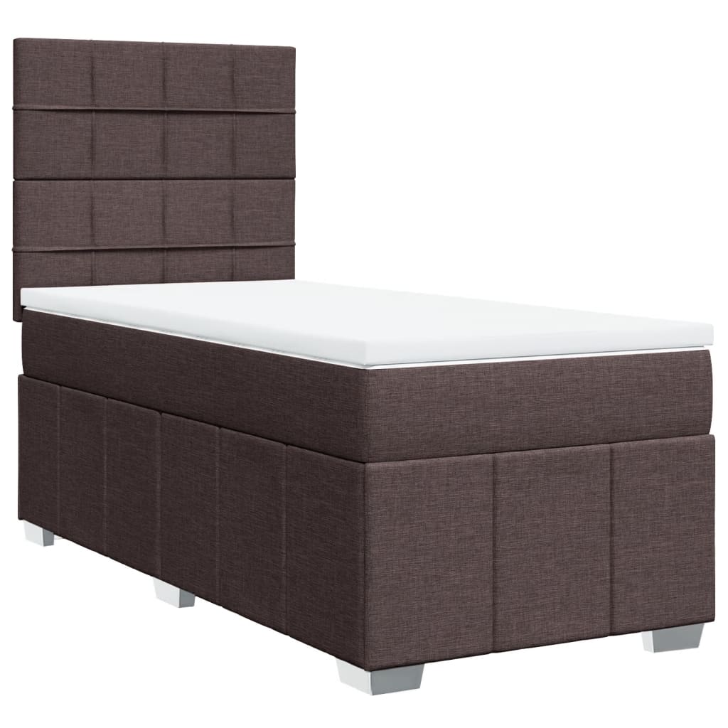 Sommier à lattes de lit avec matelas Marron foncé 90x190 cm - XIOS