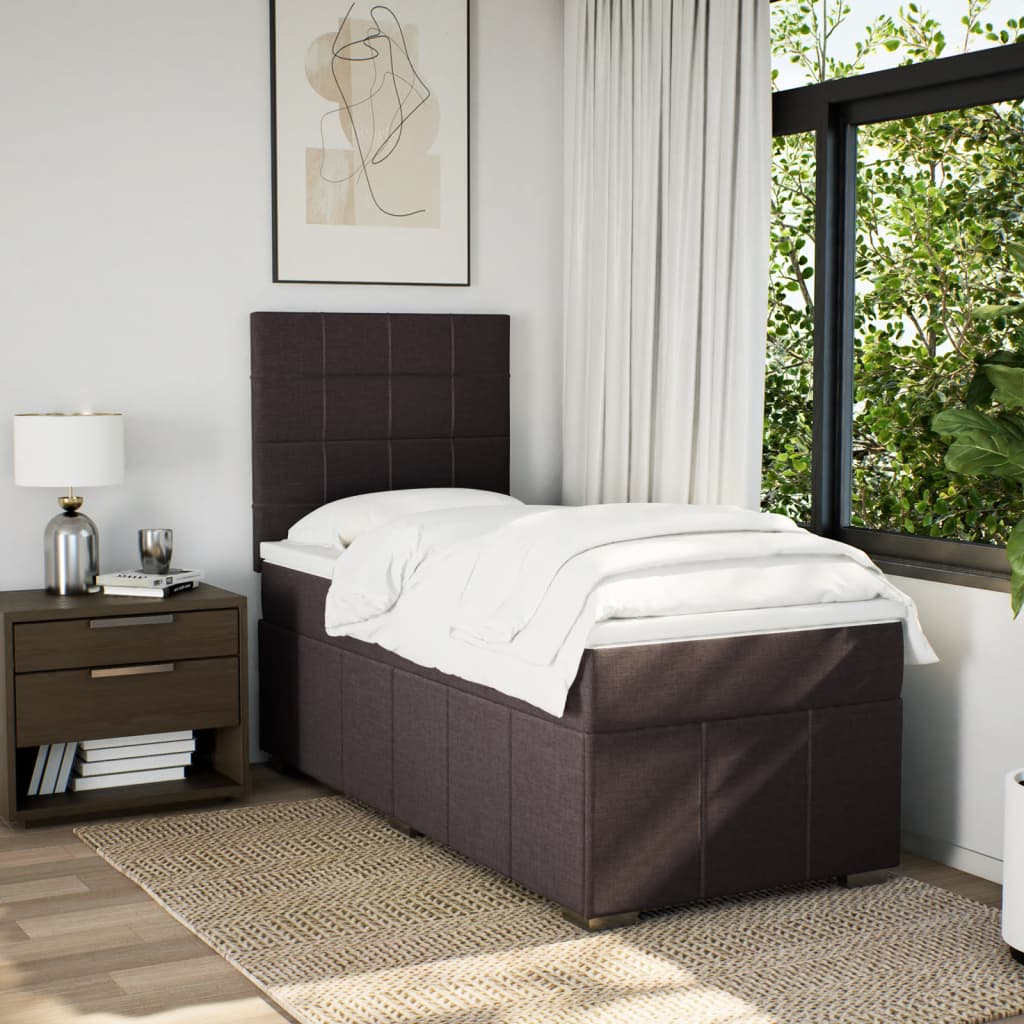 Sommier à lattes de lit avec matelas Marron foncé 90x190 cm - XIOS