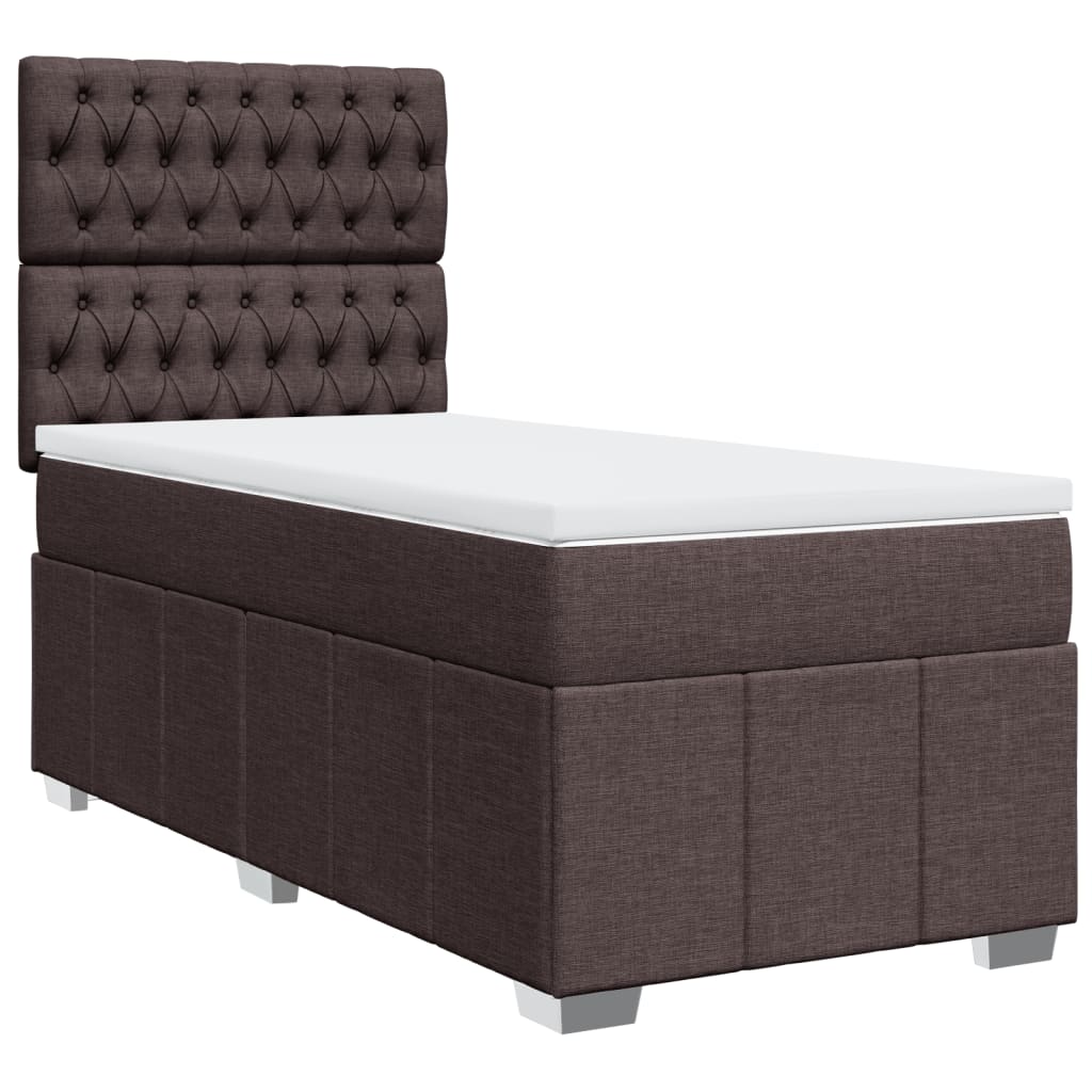 Sommier à lattes de lit avec matelas Marron foncé 90x190 cm - XIOS