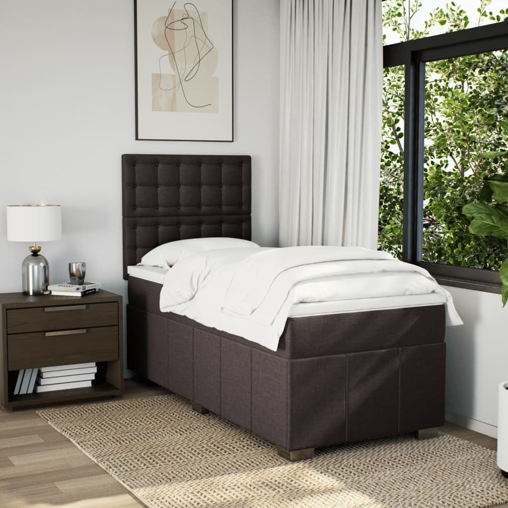 Sommier à lattes de lit avec matelas Marron foncé 90x190 cm - XIOS