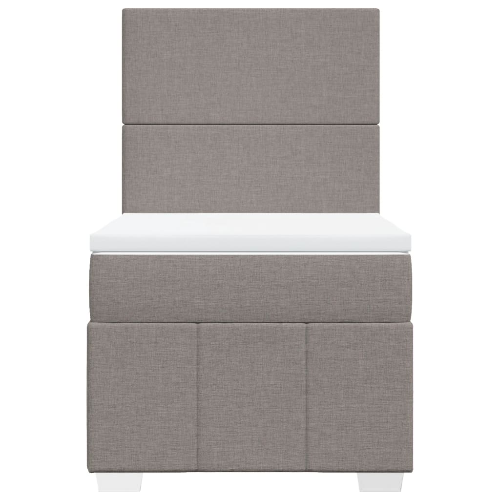 Sommier à lattes de lit avec matelas Taupe 90x200 cm Tissu - XIOS