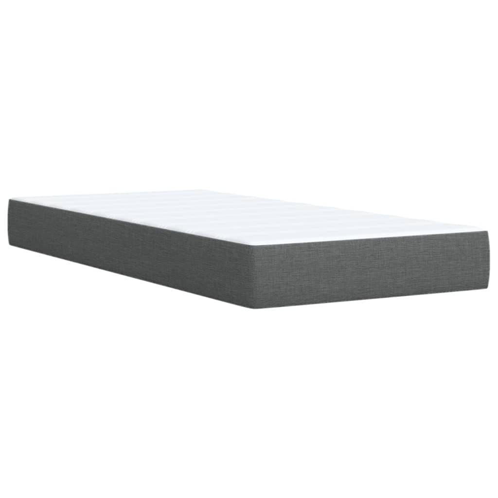 Sommier à lattes de lit avec matelas Gris foncé 90x200 cm Tissu - XIOS