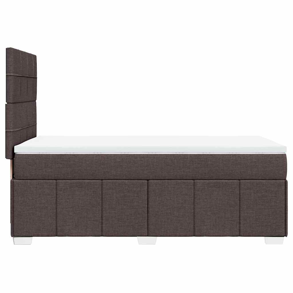 Sommier à lattes de lit avec matelas Marron foncé 90x200 cm