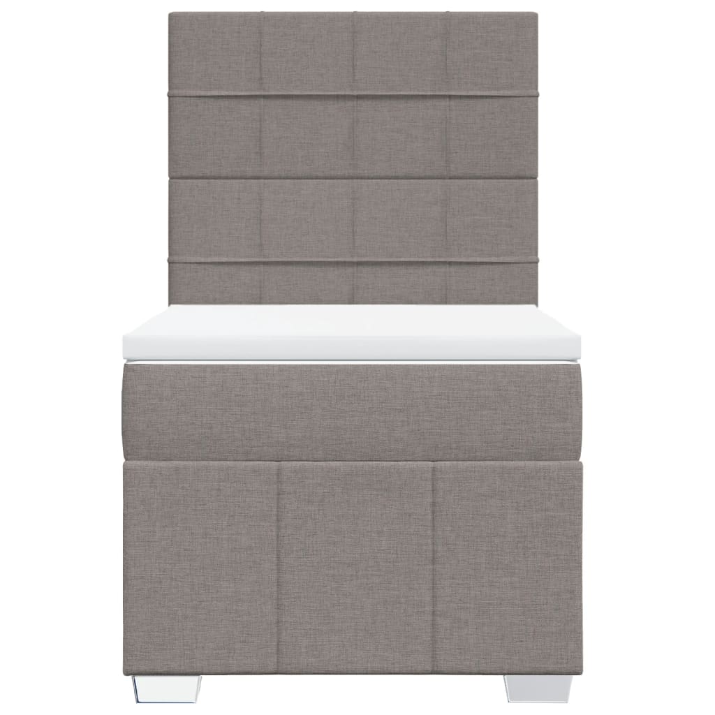 Sommier à lattes de lit avec matelas Taupe 90x200 cm Tissu - XIOS