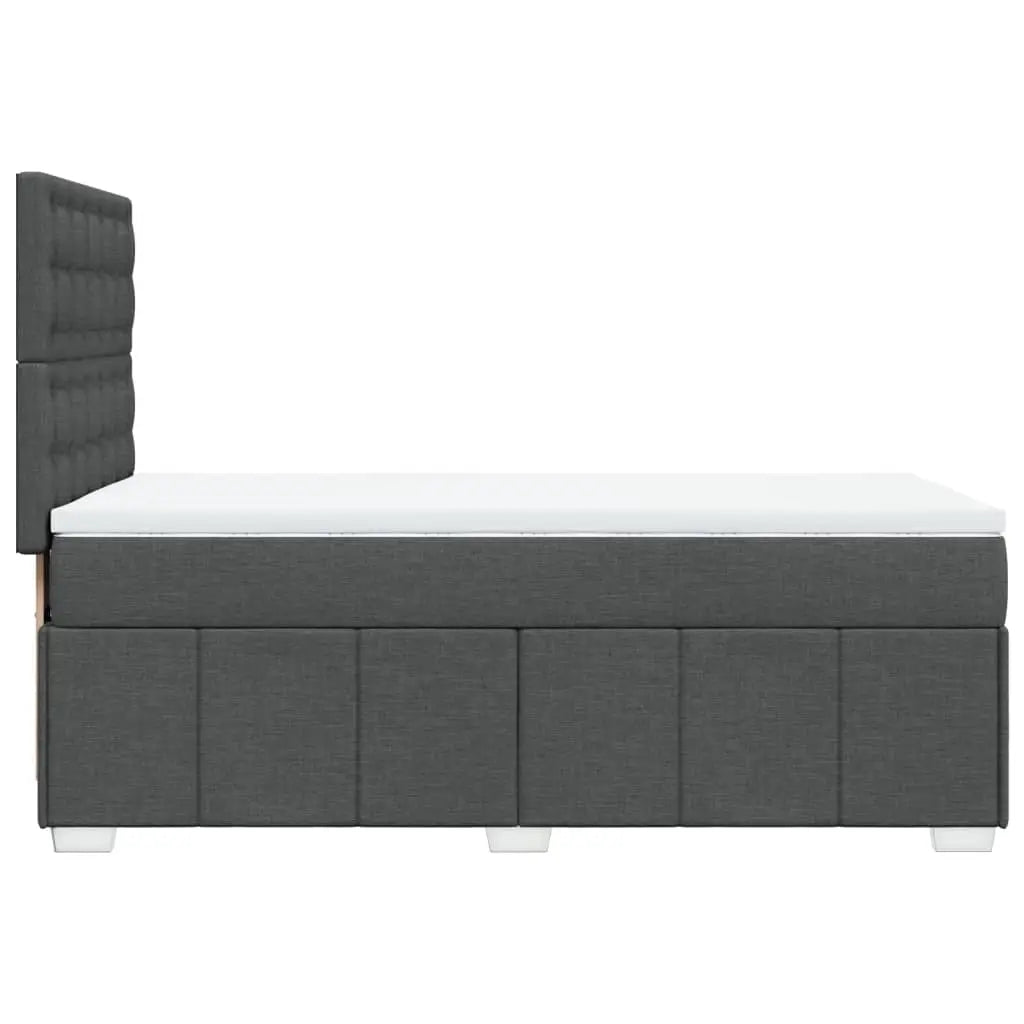 Sommier à lattes de lit avec matelas Gris foncé 90x200 cm Tissu - XIOS