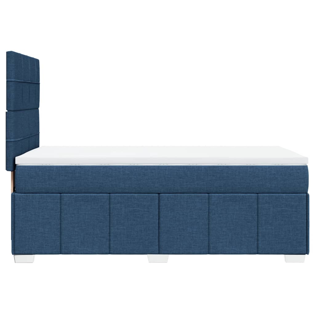 Sommier à lattes de lit avec matelas Bleu 100x200 cm Tissu - XIOS