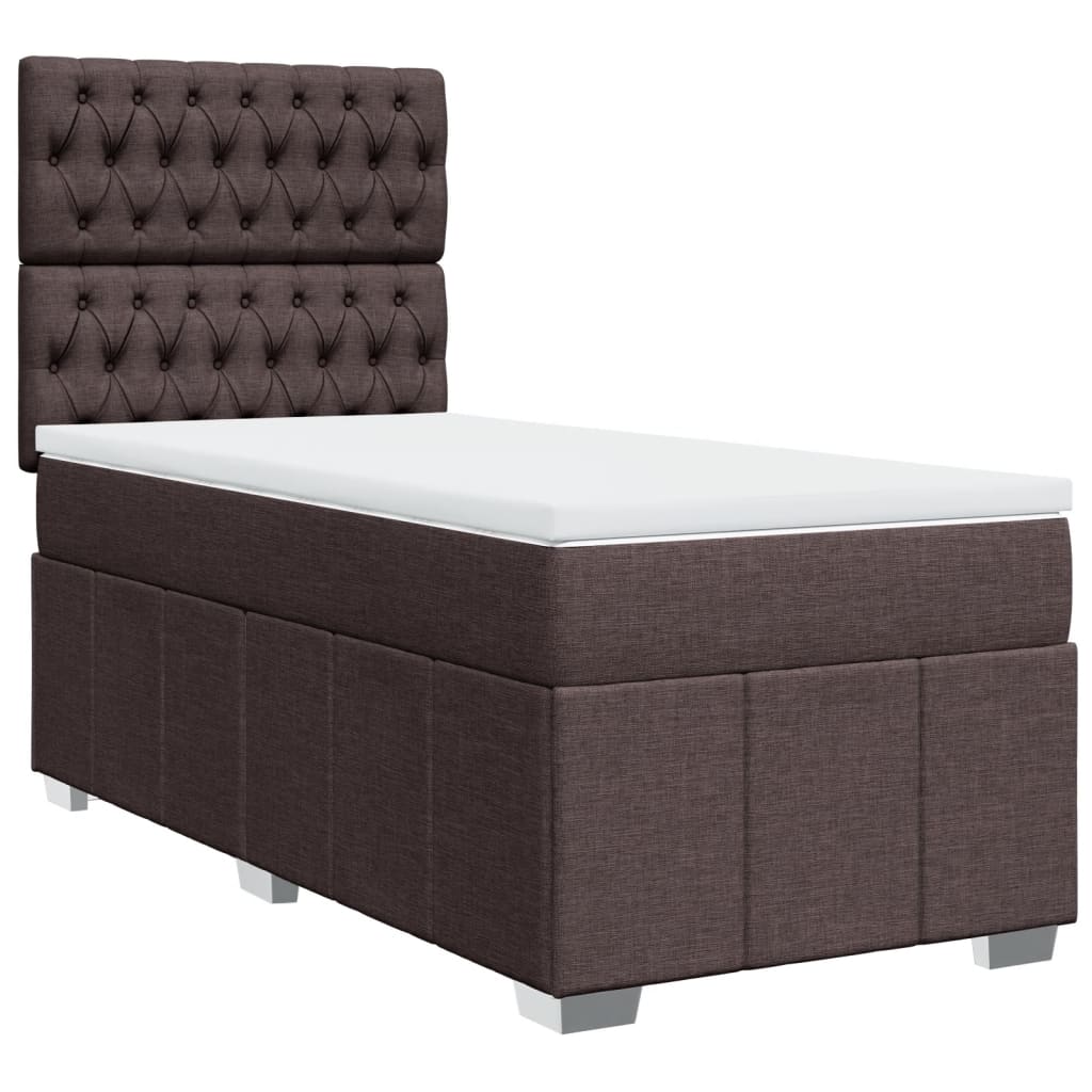 Sommier à lattes de lit avec matelas Marron foncé 100x200 cm - XIOS