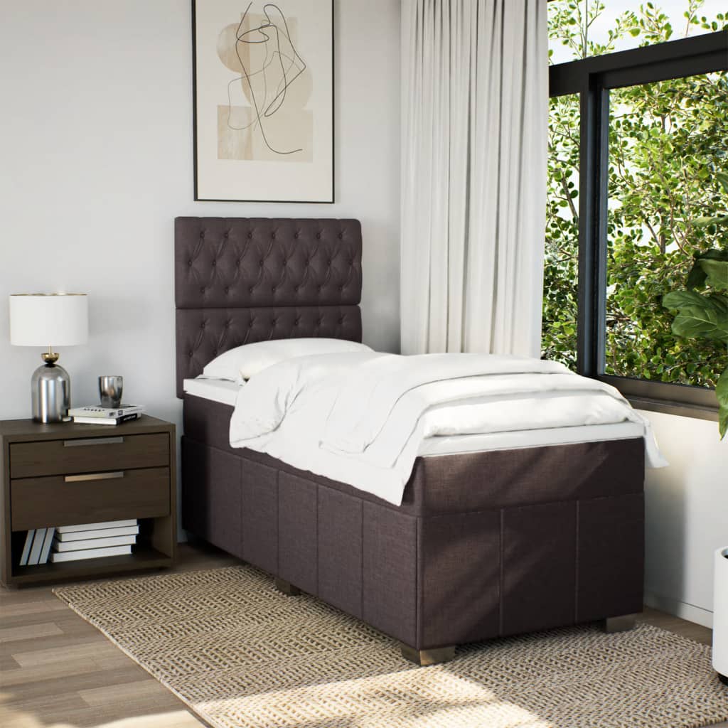 Sommier à lattes de lit avec matelas Marron foncé 100x200 cm - XIOS