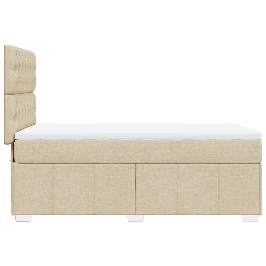 Sommier à lattes de lit avec matelas Crème 100x200 cm Tissu - XIOS