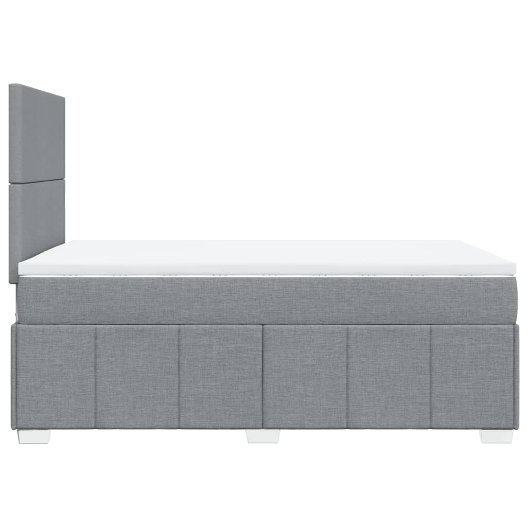 Sommier à lattes de lit avec matelas Gris clair 120x200cm Tissu - XIOS