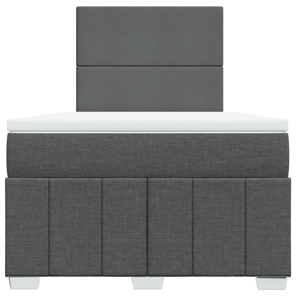 Sommier à lattes de lit avec matelas Gris foncé 120x200cm Tissu - XIOS