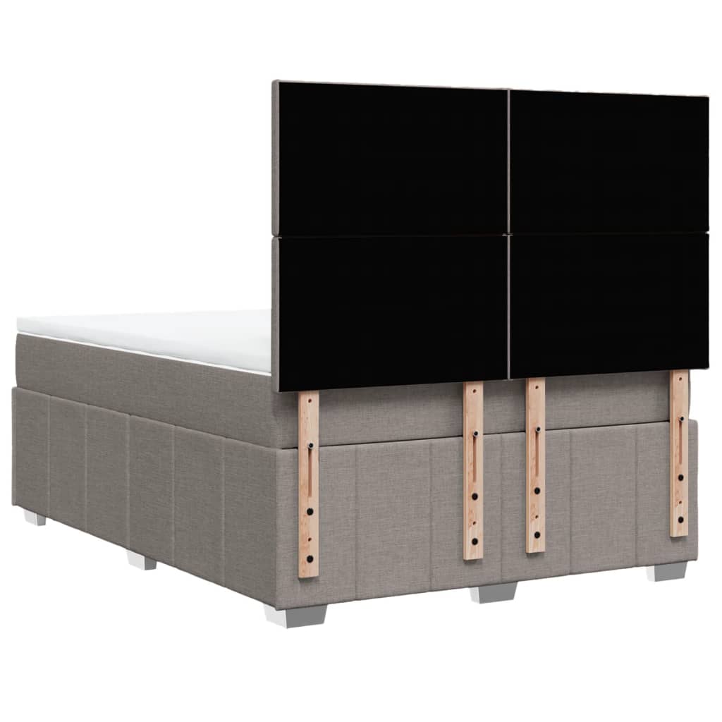 Sommier à lattes de lit avec matelas Taupe 140x200 cm Tissu - XIOS