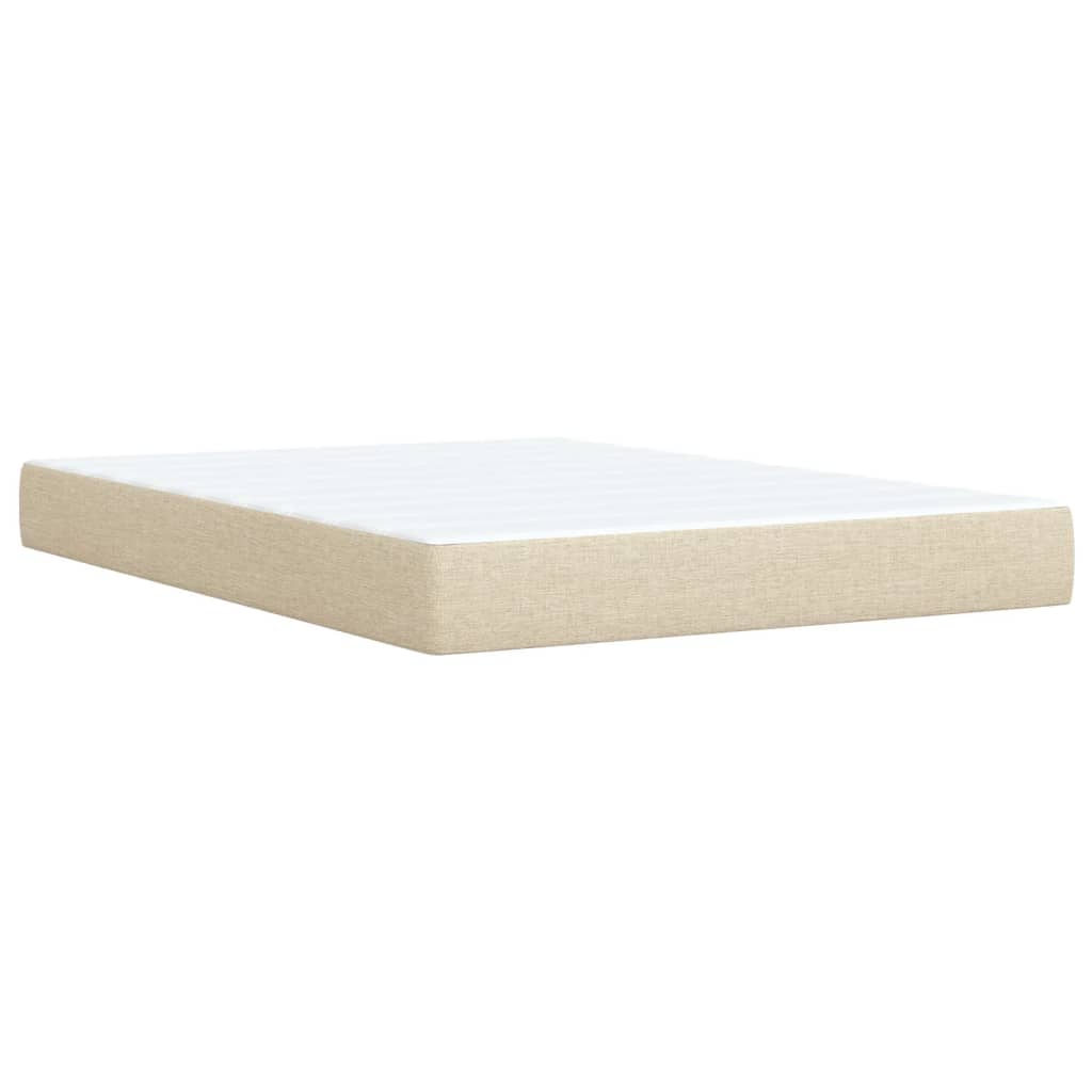 Sommier à lattes de lit avec matelas Crème 140x200 cm Tissu - XIOS