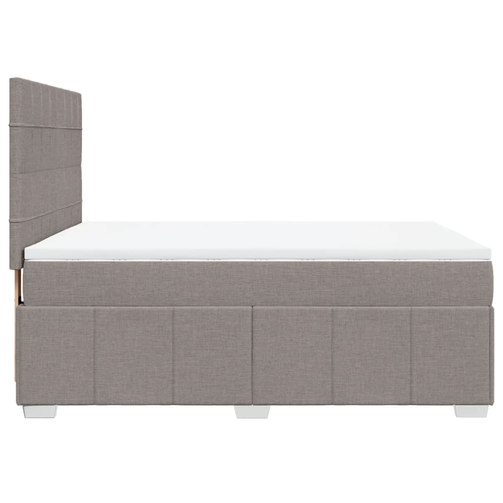 Sommier à lattes de lit avec matelas Taupe 140x200 cm Tissu - XIOS