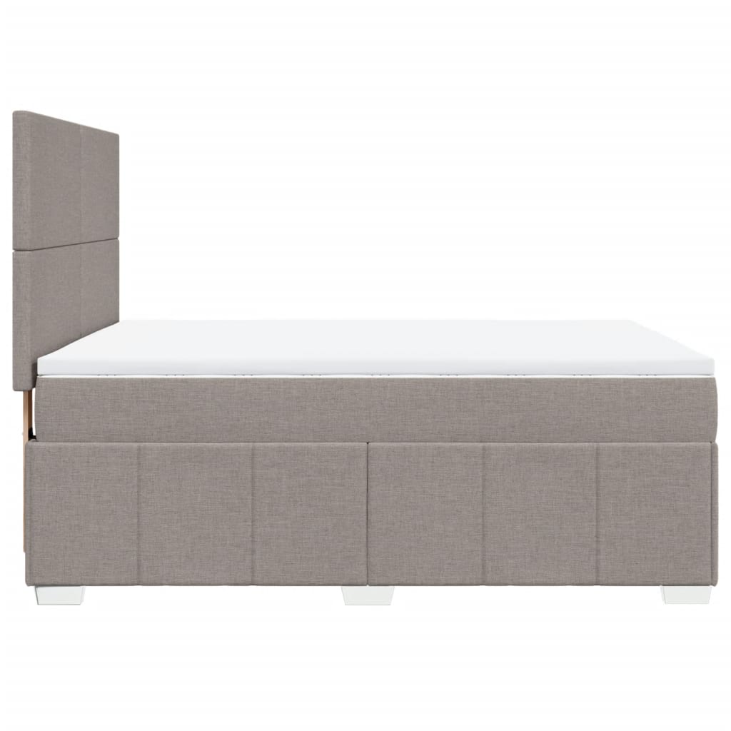 Sommier à lattes de lit avec matelas Taupe 160x200 cm Tissu - XIOS