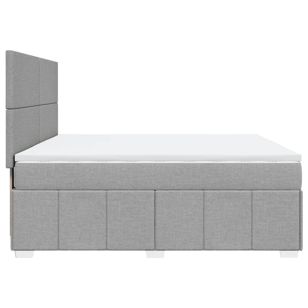 Sommier à lattes de lit avec matelas Gris clair 180x200cm Tissu - XIOS