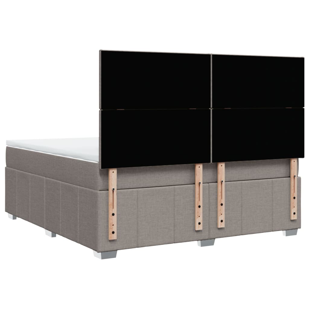 Sommier à lattes de lit avec matelas Taupe 180x200 cm Tissu - XIOS